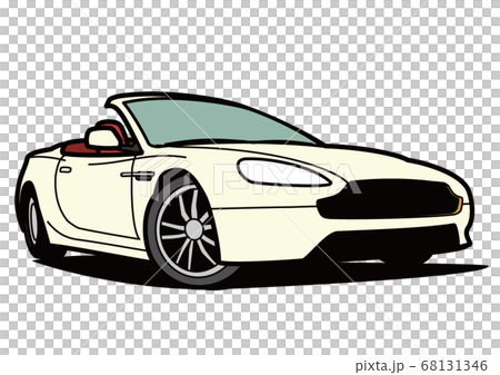 ブリティッシュオープン　白色系　自動車イラスト 68131346