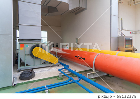 Chiller tower or cooling tower on rooftop of a Chiller tower or cooling tower on rooftop of a 68132378
