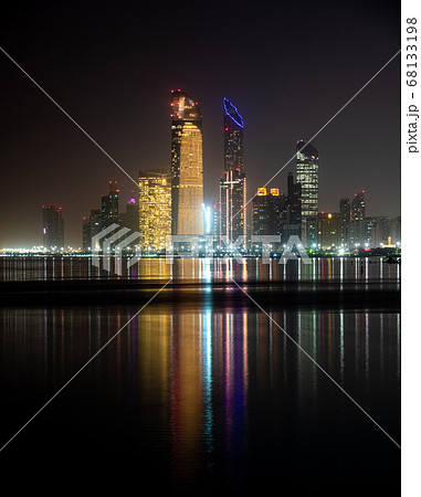 The Night panorama of Abu Dhabi, UAE The Night panorama of Abu Dhabi, UAE 68133198