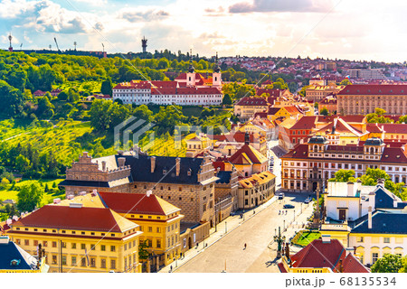 Strahov Monastery view from Saint Vitus Cathedral Tower, Hradcany, Prague, Czech Republic Strahov Monastery view from Saint Vitus Cathedral Tower, Hradcany, Prague, Czech Republic 68135534