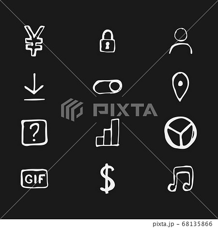Business set of icons drawn by hand. 68135866