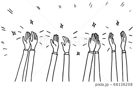 Hand Drawn sketch style of Human hands clapping ovation. applause, thumbs up gesture on doodle style , vector illustration. Hand Drawn sketch style of Human hands clapping ovation. applause, thumbs up gesture on doodle style , vector illustration. 68136208