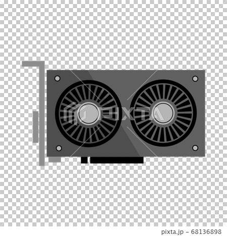 グラフィックボード Gpu のカラーイラストアイコンのイラスト素材