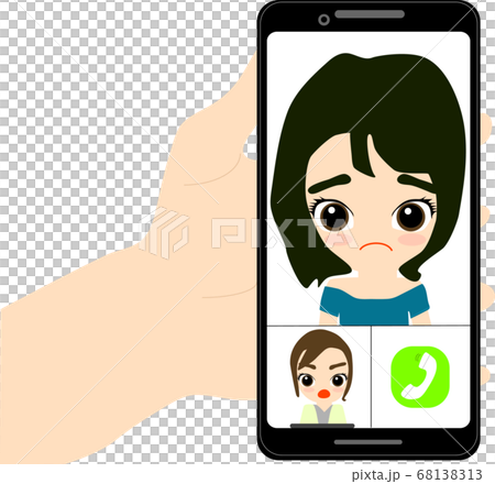 Girls who get angry with smartphones and girls who get angry 68138313