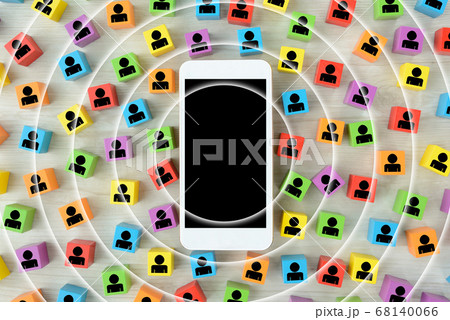 スマートフォンで情報拡散イメージ 68140066