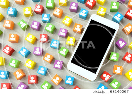 スマートフォンで情報拡散イメージ 68140067