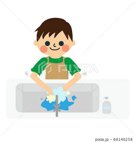 衛生管理 手を洗うのイラスト素材