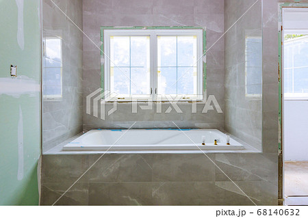 Home construction bathtub tiled walls after Home construction bathtub tiled walls after 68140632