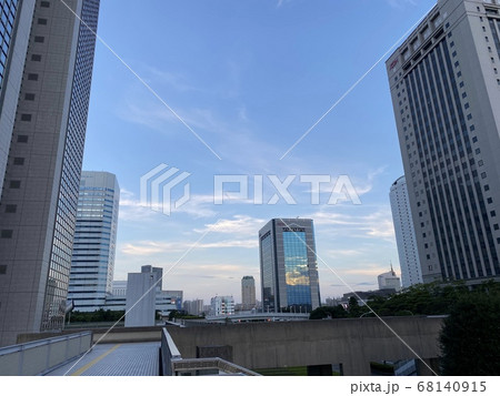 夏の夕焼けの幕張新都心 68140915