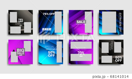 Modern promotion square web banner for social... 68141014