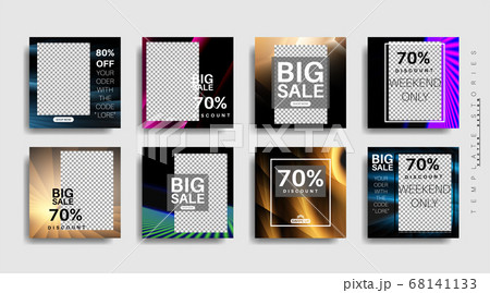 Modern promotion square web banner for social Modern promotion square web banner for social 68141133