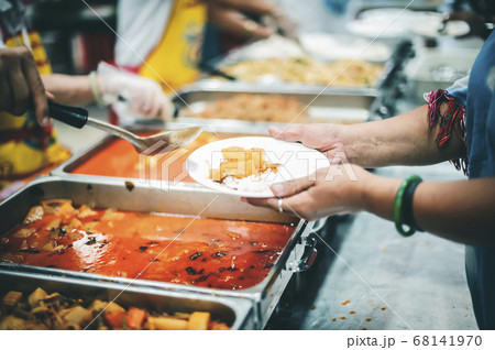 Providing food to the poor and helping with food , Providing food to the poor and helping with food , 68141970