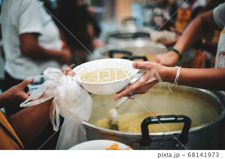 Providing food to the poor and helping with food , 68141973