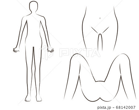 人体パーツセット　手描き風　脱毛除毛エステ 68142007