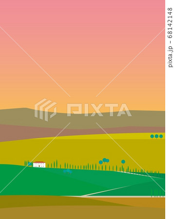 ヴァル・ドルチャ val d'orcia トスカーナ toscana 秋 夕暮れ ヴァル・ドルチャ val d'orcia トスカーナ toscana 秋 夕暮れ 68142148