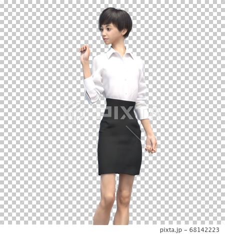 ビジネスウェアの女性　3DCG イラスト素材 68142223