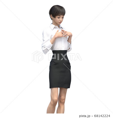 ビジネスウェアの女性　3DCG イラスト素材 68142224