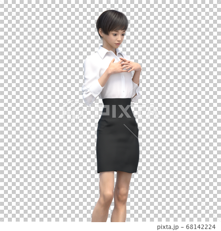 ビジネスウェアの女性　3DCG イラスト素材 68142224