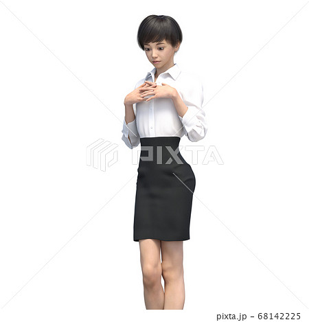 ビジネスウェアの女性　3DCG イラスト素材 68142225