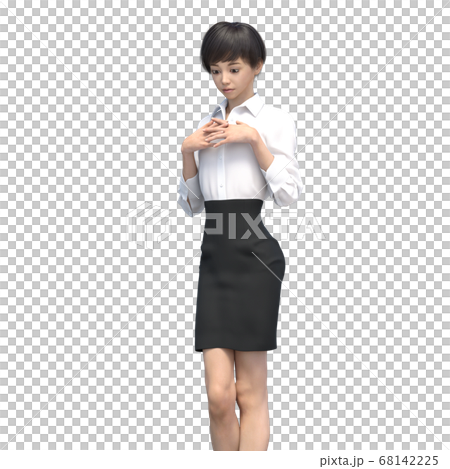 ビジネスウェアの女性　3DCG イラスト素材 68142225