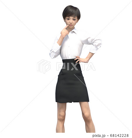 ビジネスウェアの女性　3DCG イラスト素材 68142228