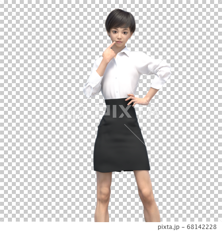 ビジネスウェアの女性　3DCG イラスト素材 68142228