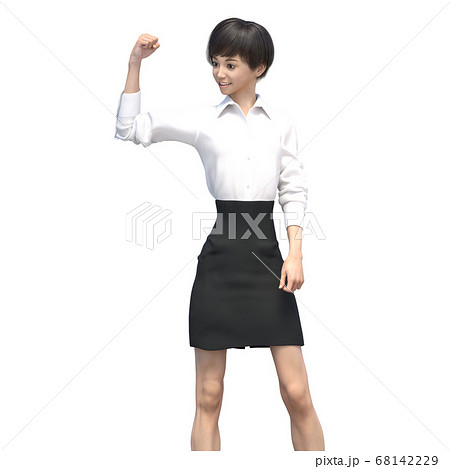 ビジネスウェアの女性　3DCG イラスト素材 68142229