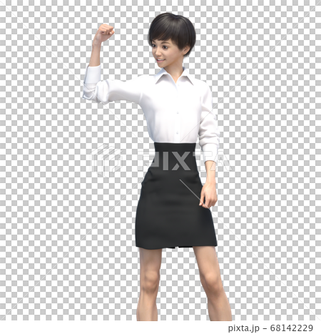 ビジネスウェアの女性　3DCG イラスト素材 68142229