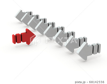 多数派と対立する少数派。3Dレンダリング。 68142556