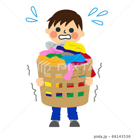 家事をする男性のイラスト素材