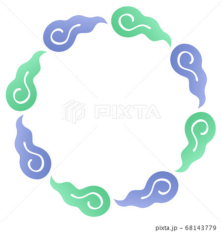 青い人魂の輪っか 68143779