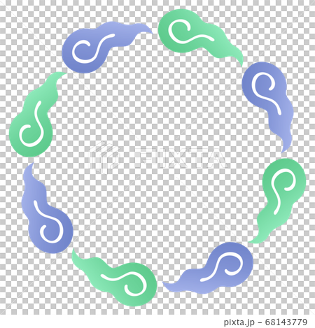 青い人魂の輪っか 68143779