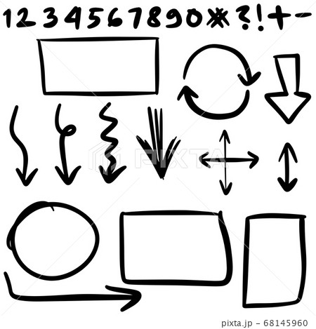 doodle design element. Doodle lines, Arrows, circles and curves vector. hand drawn design elements isolated on white background for infographic. doodle design element. Doodle lines, Arrows, circles and curves vector. hand drawn design elements isolated on white background for infographic. 68145960