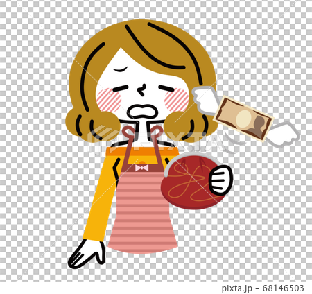 支出　主婦　悲しい 68146503