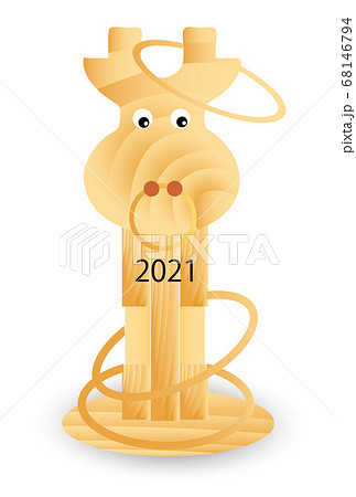 丑　年賀状　干支　アイコン 68146794