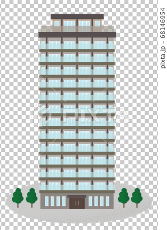 高層マンションのベクターイラスト 68146954