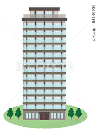高層マンションのベクターイラスト 68146956