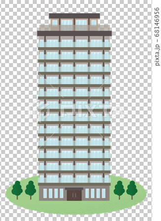 高層マンションのベクターイラスト 68146956