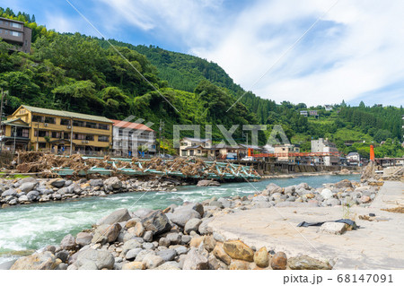 令和2年7月豪雨後の天ヶ瀬温泉　大分県日田市天瀬 68147091