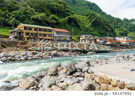 令和2年7月豪雨後の天ヶ瀬温泉　大分県日田市天瀬 68147092