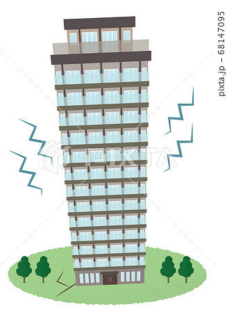 Vector Illustration Of High Rise Apartment Stock Illustration