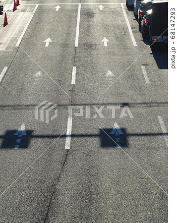 自動車走行車線（俯瞰） 68147293