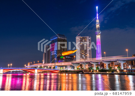 《東京都》スカイツリーの夜景・浅草 68147959