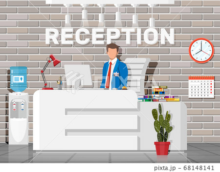 Modern reception interior. Modern reception interior. 68148141