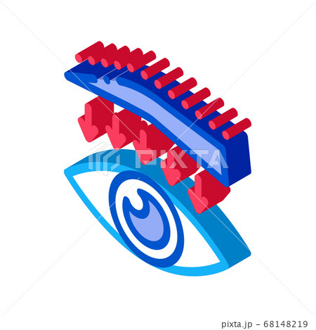 eyebrow down surgery isometric icon vector illustration 68148219