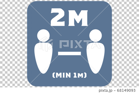 Simple icon illustration of social distance 68149093