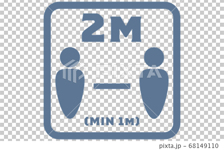 Simple icon illustration of social distance 68149110