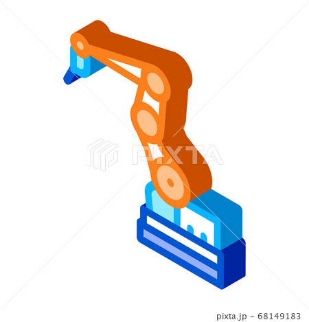 manufacturing robotic arm isometric icon vector illustration manufacturing robotic arm isometric icon vector illustration 68149183