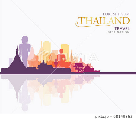 Thailand travel flat style. Vector and Thailand travel flat style. Vector and 68149362