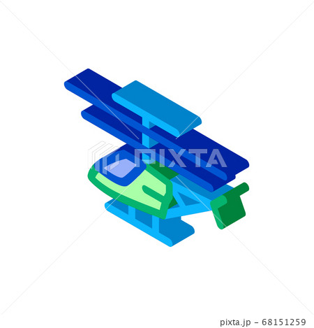 drone helicopter isometric icon vector illustration 68151259